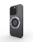 Midnight Blue Animal Print Phone Ring Holder in glossy with blue and white animal print
