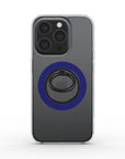 Midnight Blue Phone Ring Holder in glossy solid blue design . Artistically designed magnetic Phone Ring .