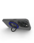 Midnight Blue Phone Ring Holder in glossy solid blue design . Artistically designed magnetic Phone Ring .