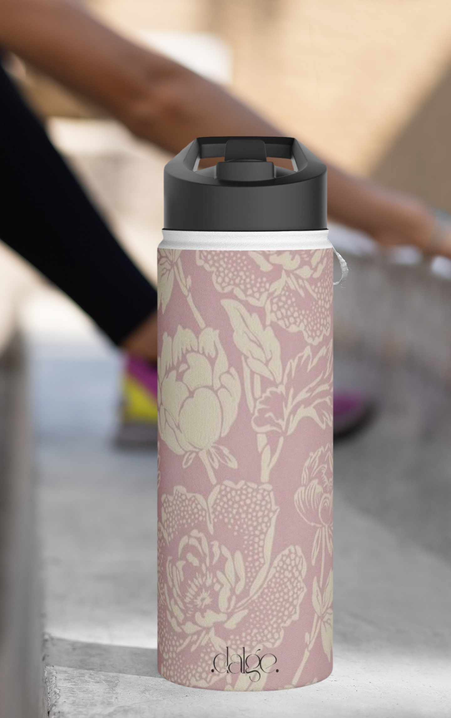 Pastel Floral Stainless Steel Water Bottle, Pastel Floral Water Bottle, Floral Vintage Design Drinkware, vintage Drinkware, Trendy water bottle-Mug-Dalge