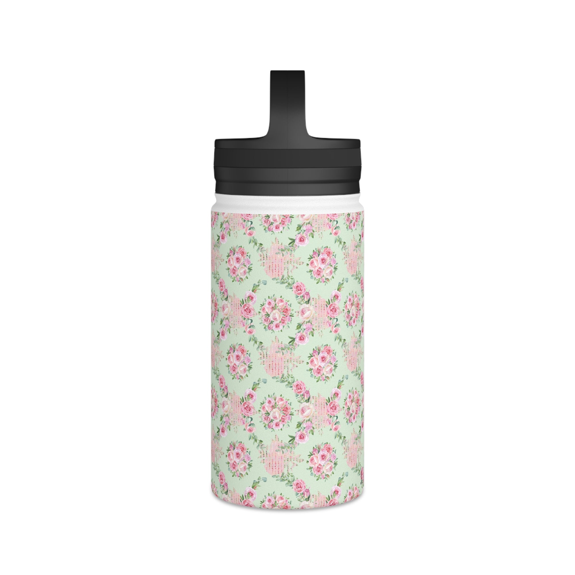 Shabby Chic Moments Stainless Steel Water Bottle, Handle Lid