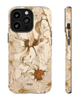 Glossy or Matte Maple Syrup Tough Phone case with natural tones of flowers 