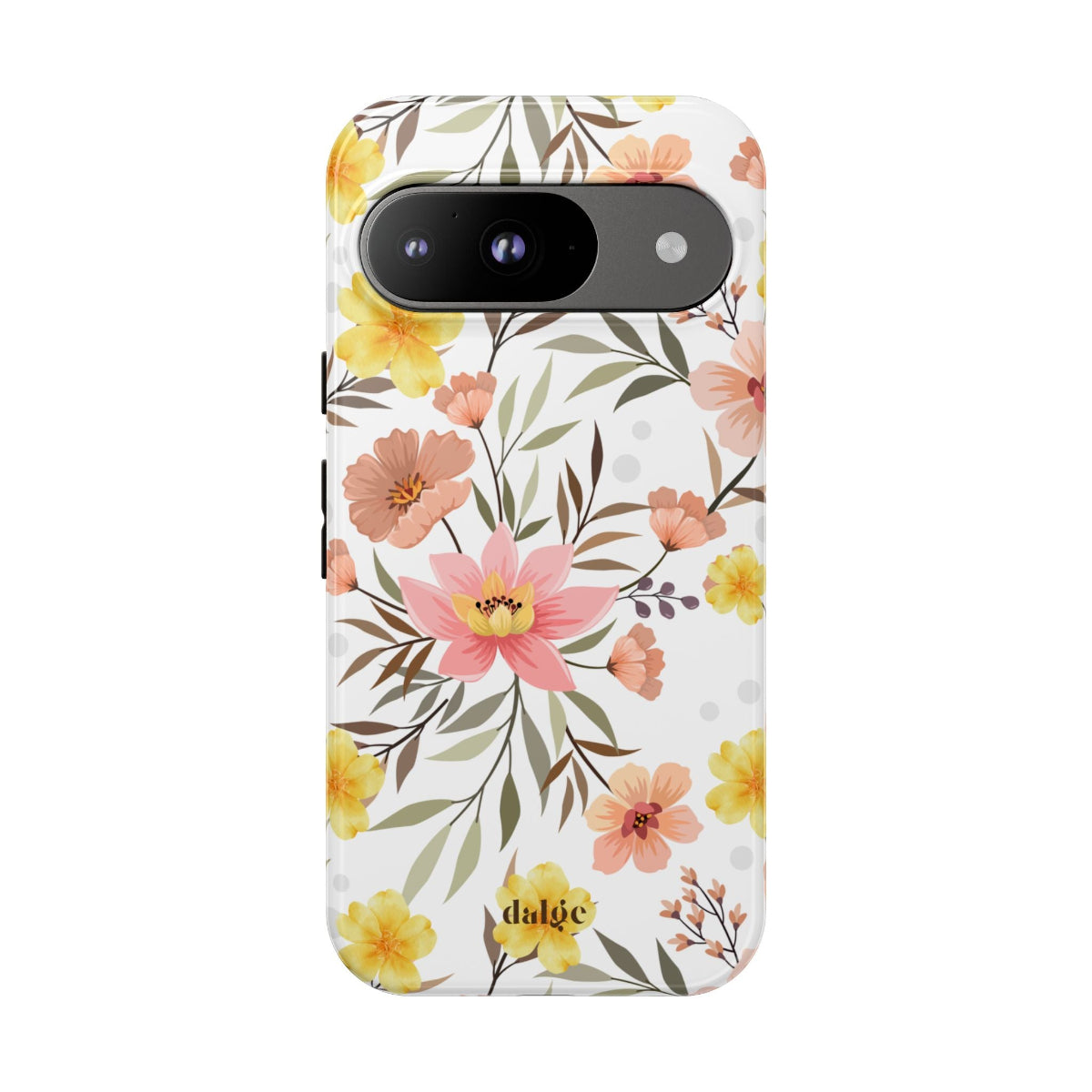 Floral phone case with a white background