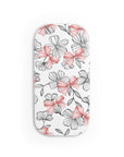 Baby Room Phone Grip Holder featuring floral designs and bows on white background 