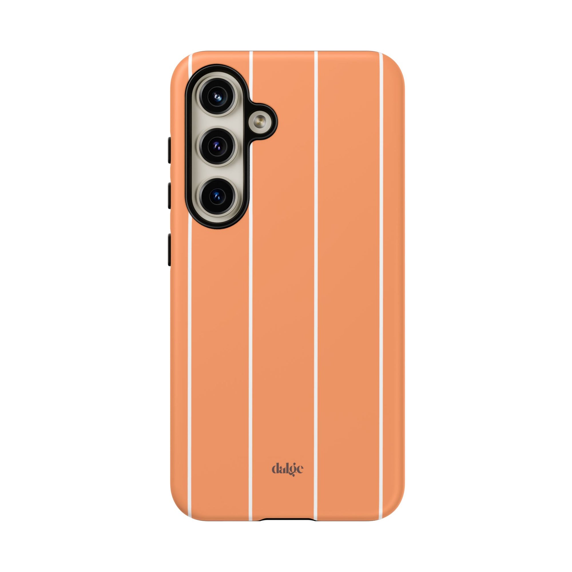 Glossy orange with white stripes Tough Phone Case |Mood Swings Tough Phone Case | Stylish &amp; Durable Phone Protection