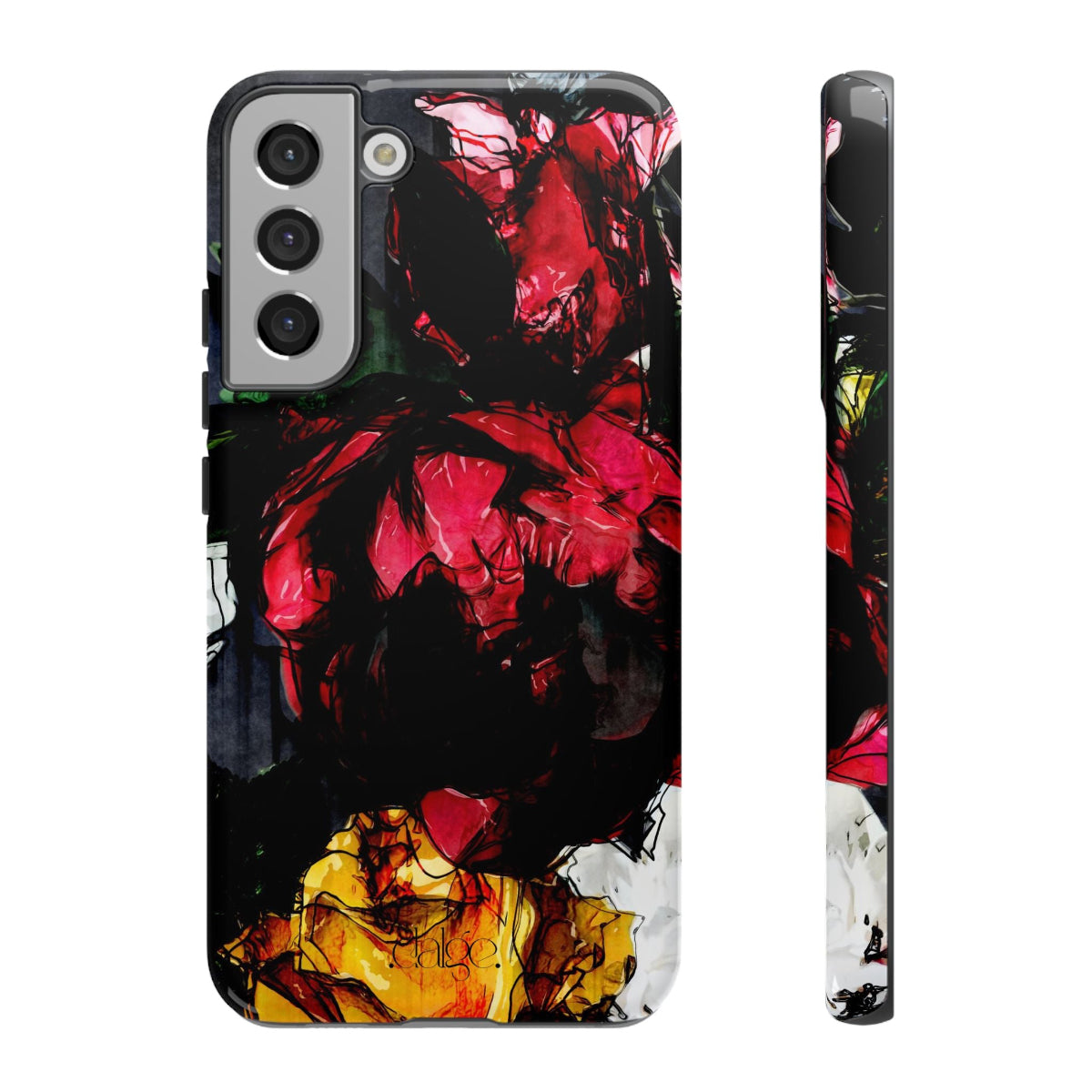 Dark Floral Tough phone Case Analise