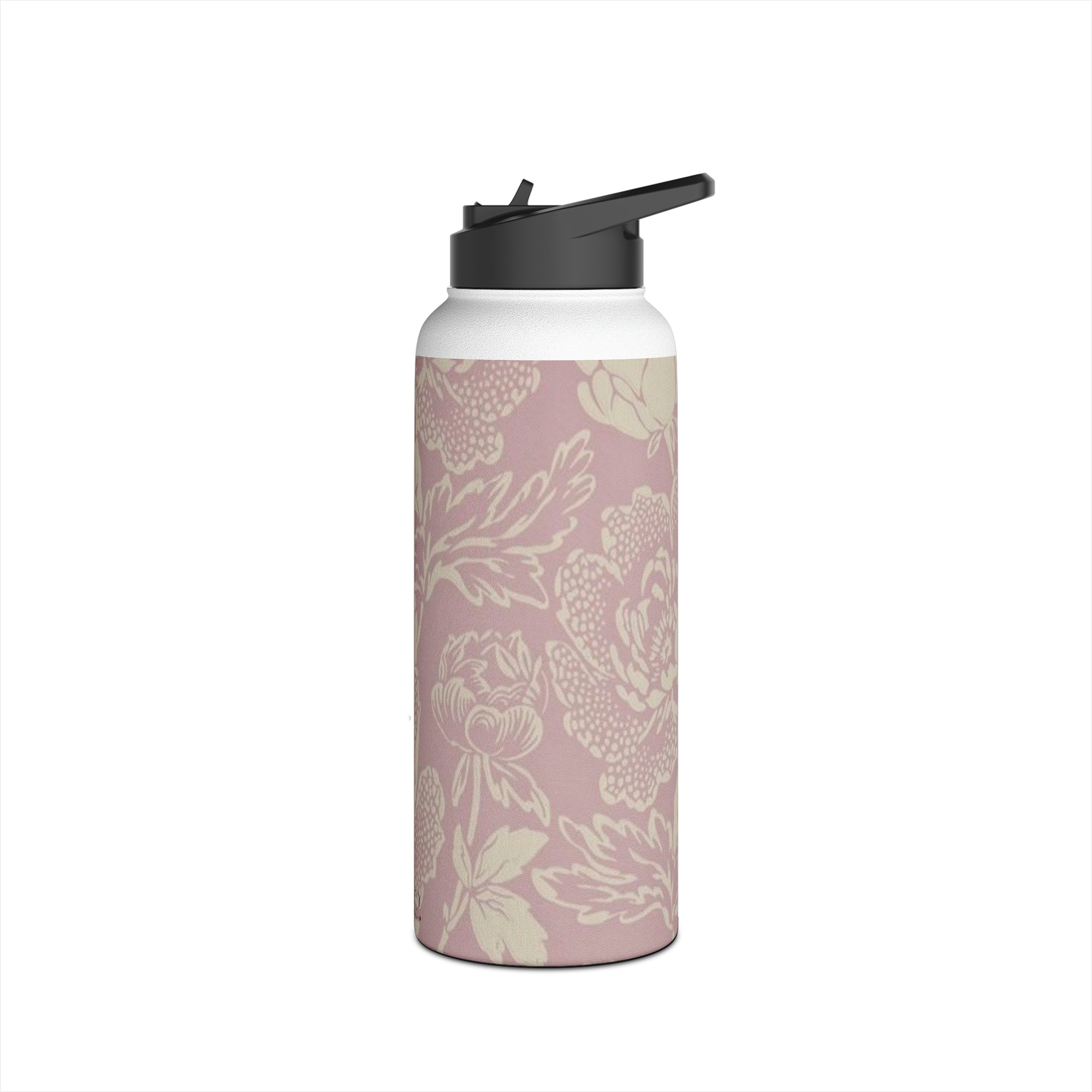 Pastel Floral Stainless Steel Water Bottle, Pastel Floral Water Bottle, Floral Vintage Design Drinkware, vintage Drinkware, Trendy water bottle-Mug-Dalge