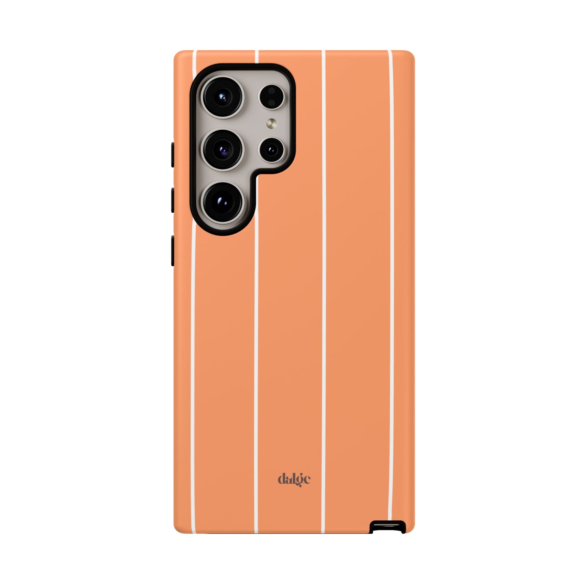 Glossy orange with white stripes Tough Phone Case |Mood Swings Tough Phone Case | Stylish &amp; Durable Phone Protection