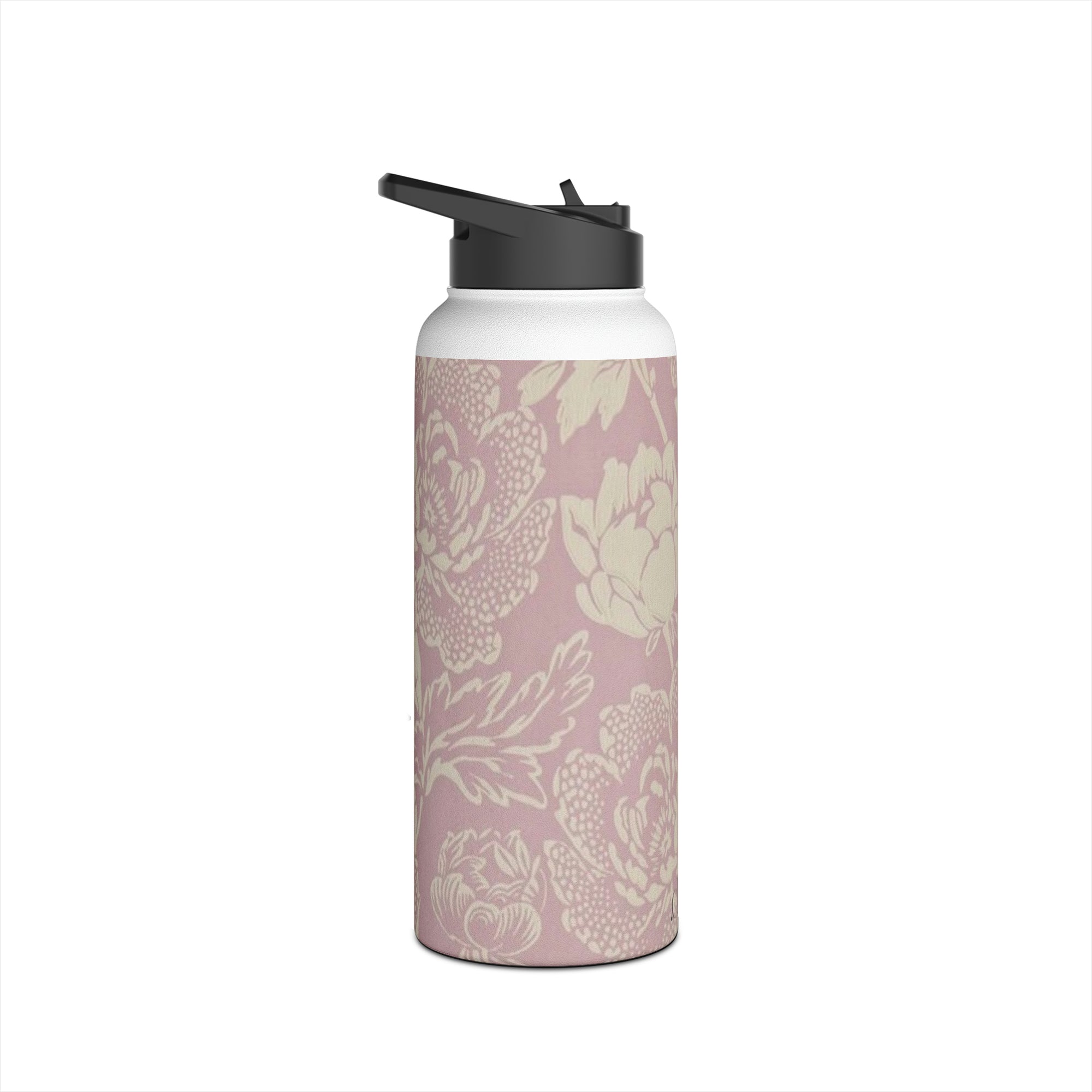 Pastel Floral Stainless Steel Water Bottle, Pastel Floral Water Bottle, Floral Vintage Design Drinkware, vintage Drinkware, Trendy water bottle-Mug-Dalge