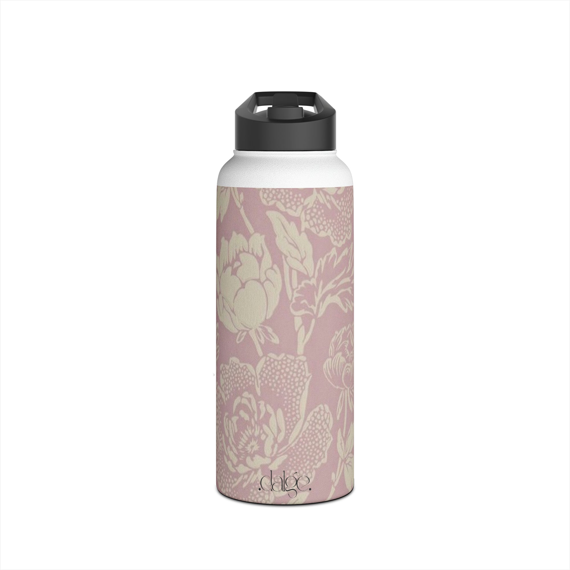 Pastel Floral Stainless Steel Water Bottle, Pastel Floral Water Bottle, Floral Vintage Design Drinkware, vintage Drinkware, Trendy water bottle-Mug-Dalge