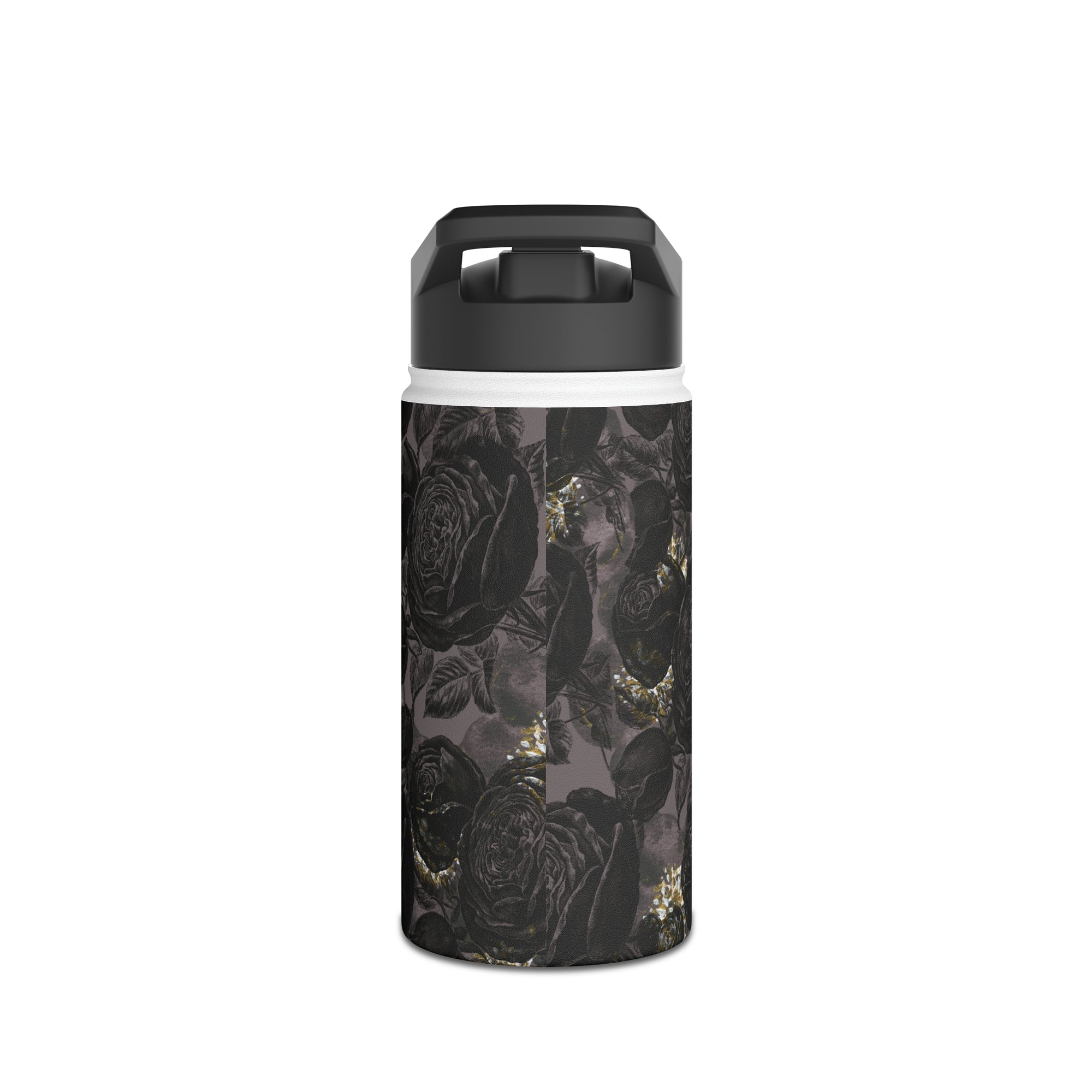 Dark Academia Stainless Steel Water Bottle, Dark Floral Water Bottle, Floral Drinkware, Dark Academia Drinkware, Vintage floral water bottle-Mug-Dalge