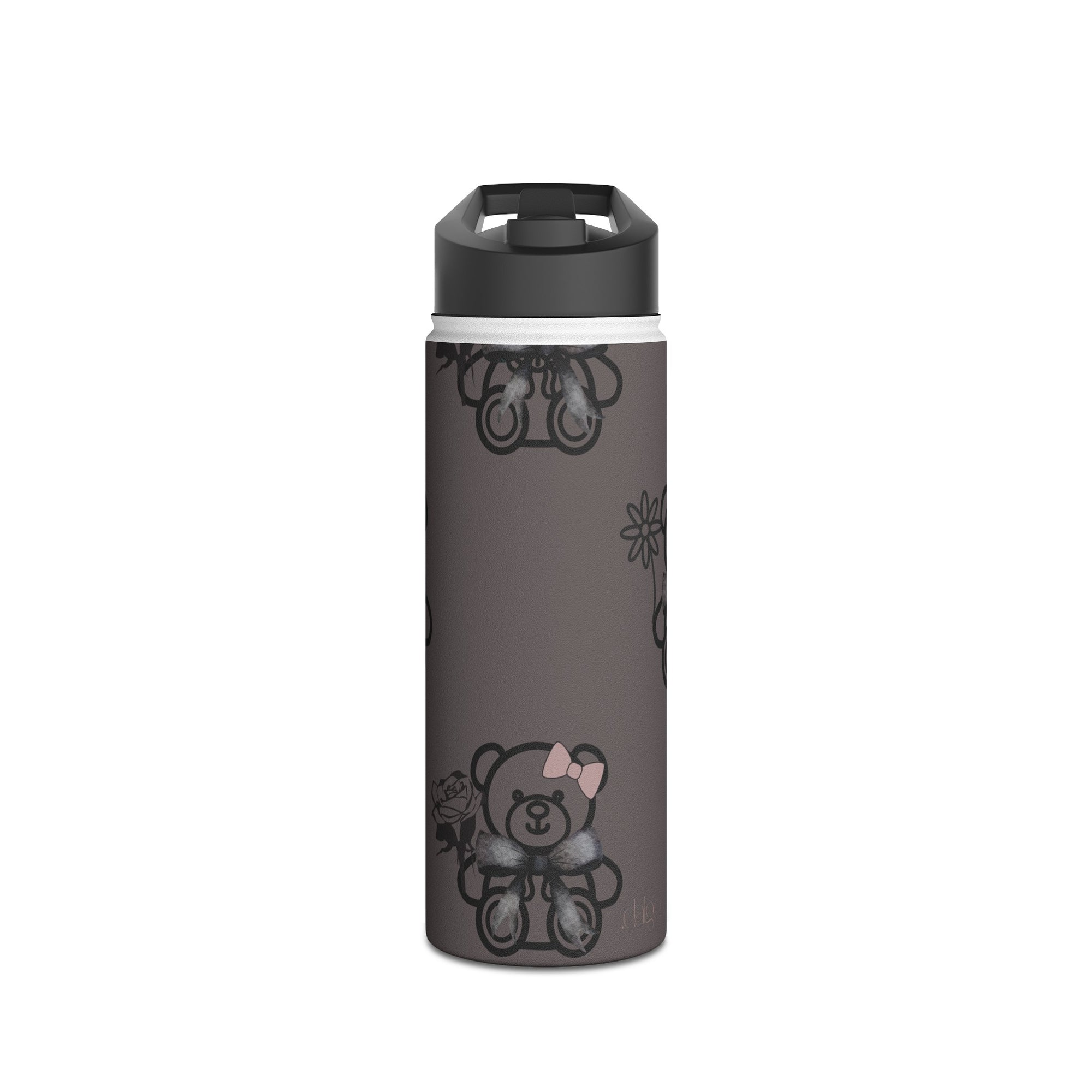 Oh Teddy Stainless Steel Water Bottle featuring cute teddy designs 