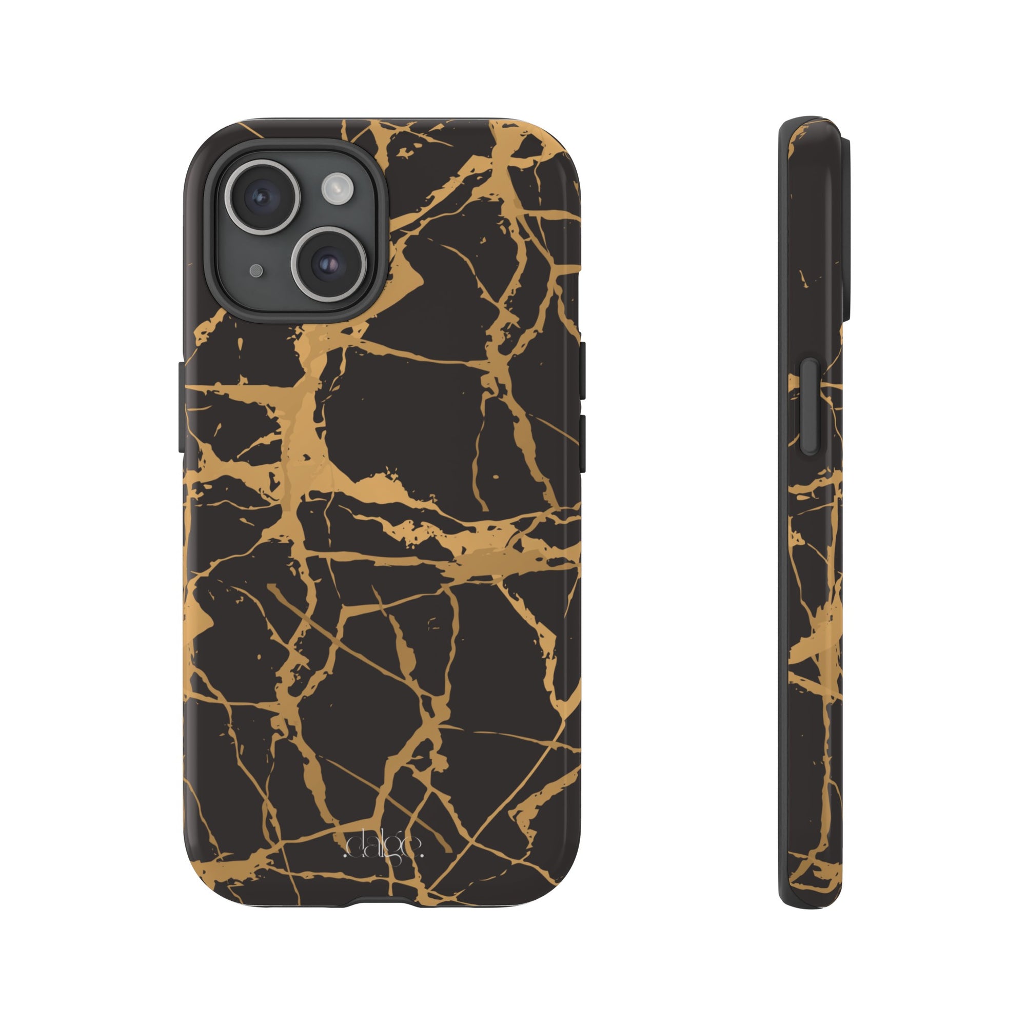 Marble Black and Gold Tough Phone Case