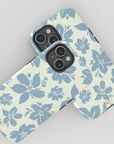 Cream Blue Aesthetic Pastel Floral Pastel phone case Int.