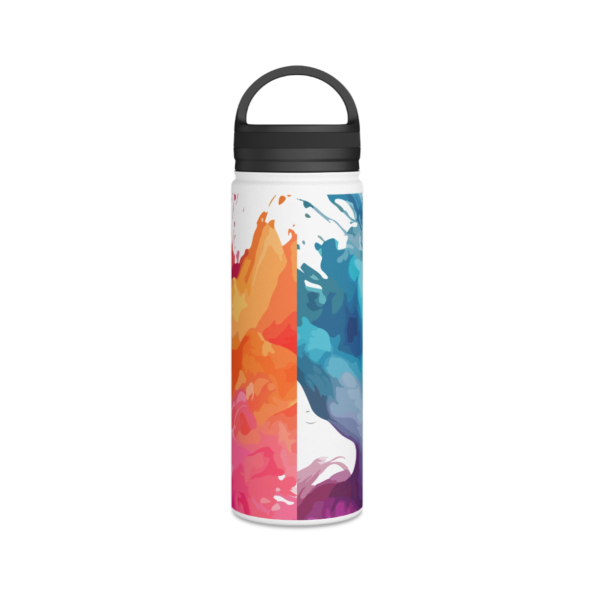 Spring&#39;s Palette Stainless Steel Water Bottle - Leakproof with Handle Lid