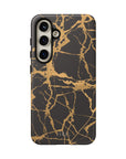 Marble Black and Gold Tough Phone Case