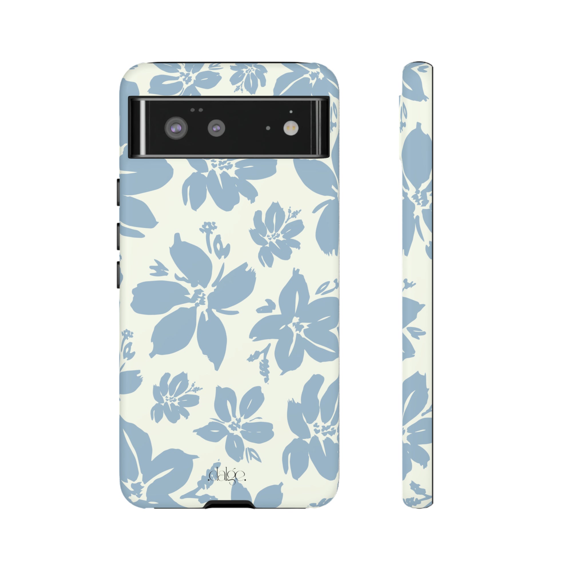 Cream Blue Aesthetic Pastel Floral Pastel phone case Int.