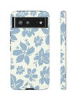 Cream Blue Aesthetic Pastel Floral Pastel phone case Int.