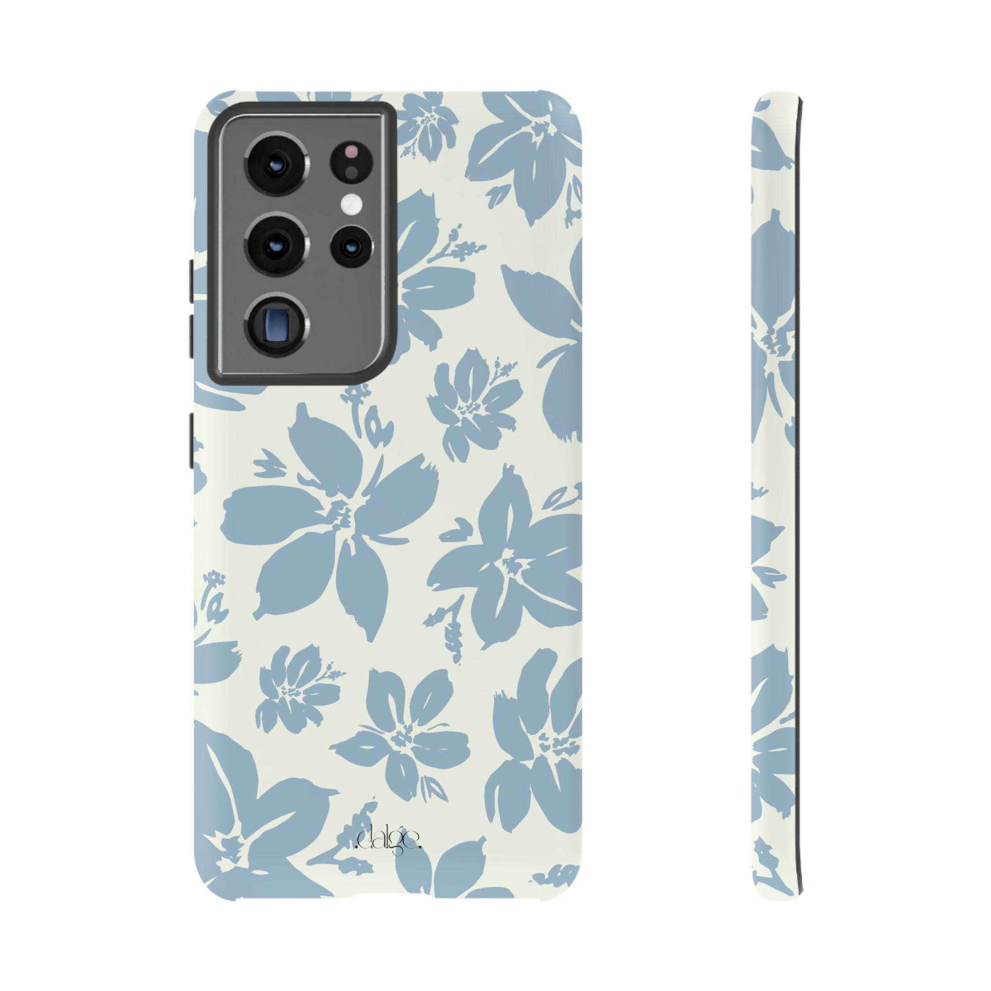 Cream Blue Aesthetic Pastel Floral Pastel phone case Int.