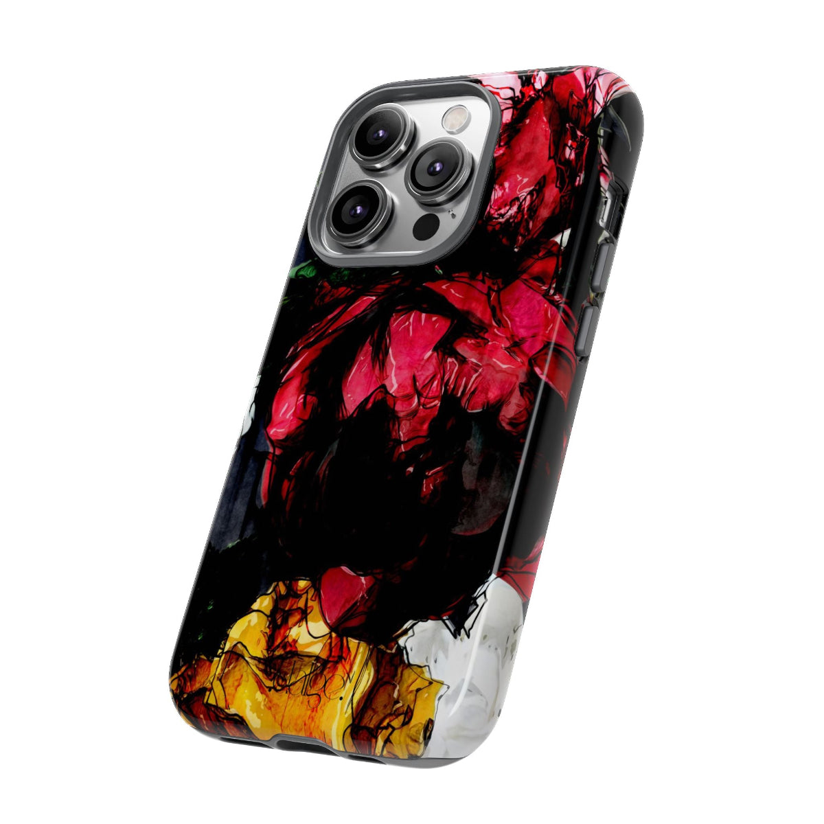 Dark Floral Tough phone Case Analise