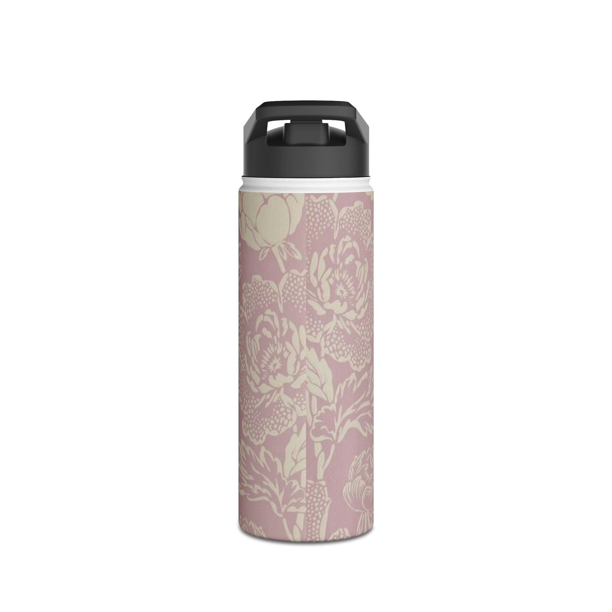 Pastel Floral Stainless Steel Water Bottle, Pastel Floral Water Bottle, Floral Vintage Design Drinkware, vintage Drinkware, Trendy water bottle-Mug-Dalge