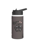 Oh Teddy Stainless Steel Water Bottle featuring cute teddy designs 