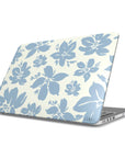 Cream Blue Pastel Floral Laptop Case Int.