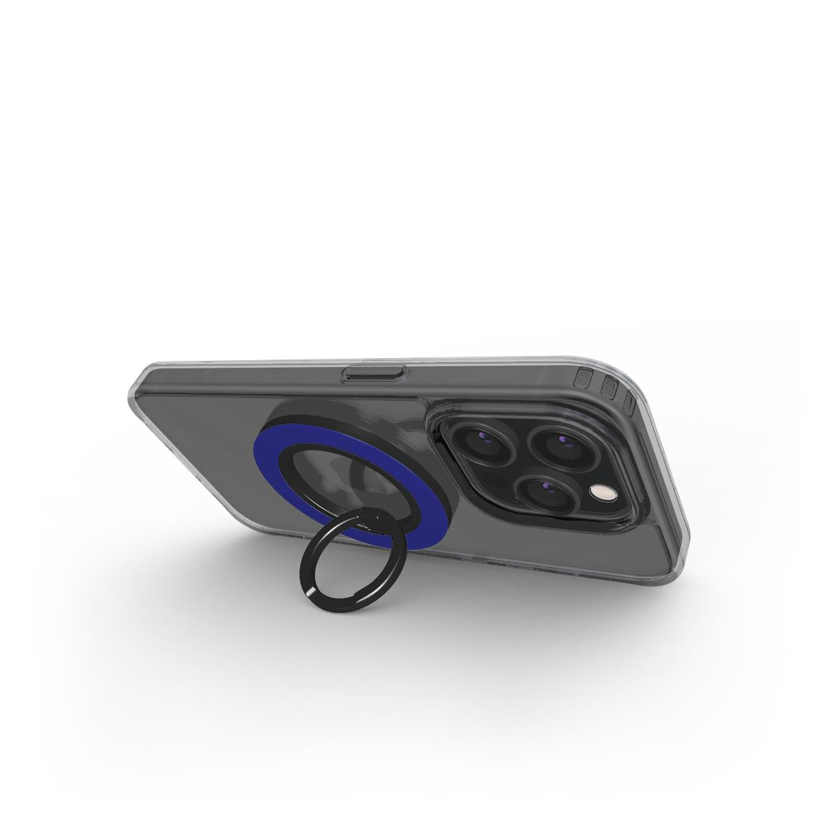 Midnight Blue Phone Ring Holder in glossy solid blue design . Artistically designed magnetic Phone Ring .