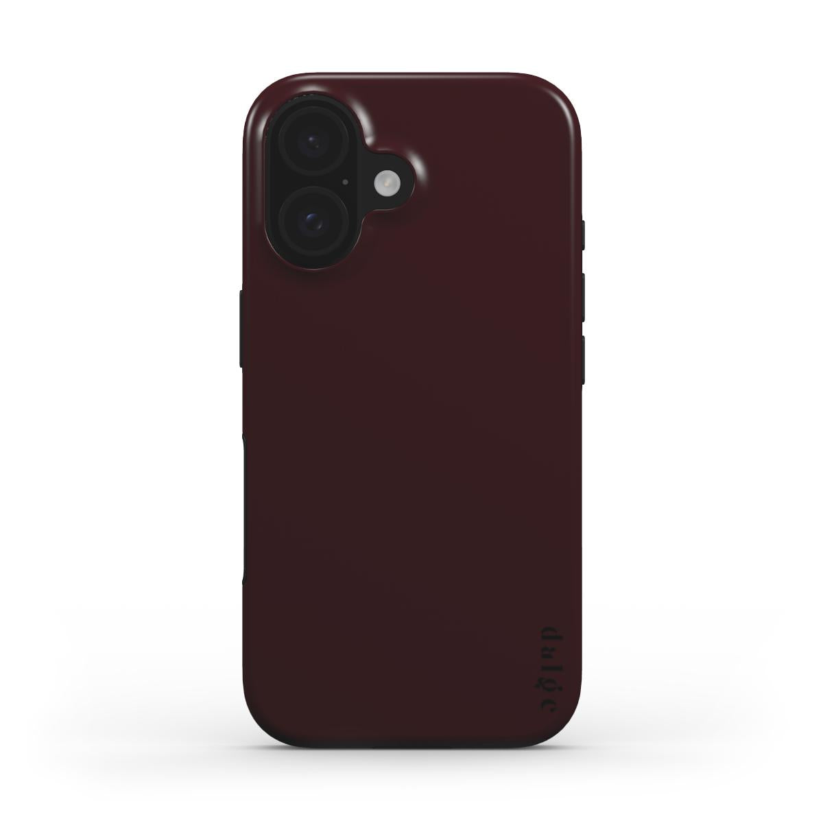 Glossy solid burgundy tough phone case from our collection lipstick on 