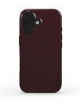 Glossy solid burgundy tough phone case from our collection lipstick on 