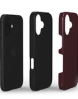 Glossy solid burgundy tough phone case from our collection lipstick 