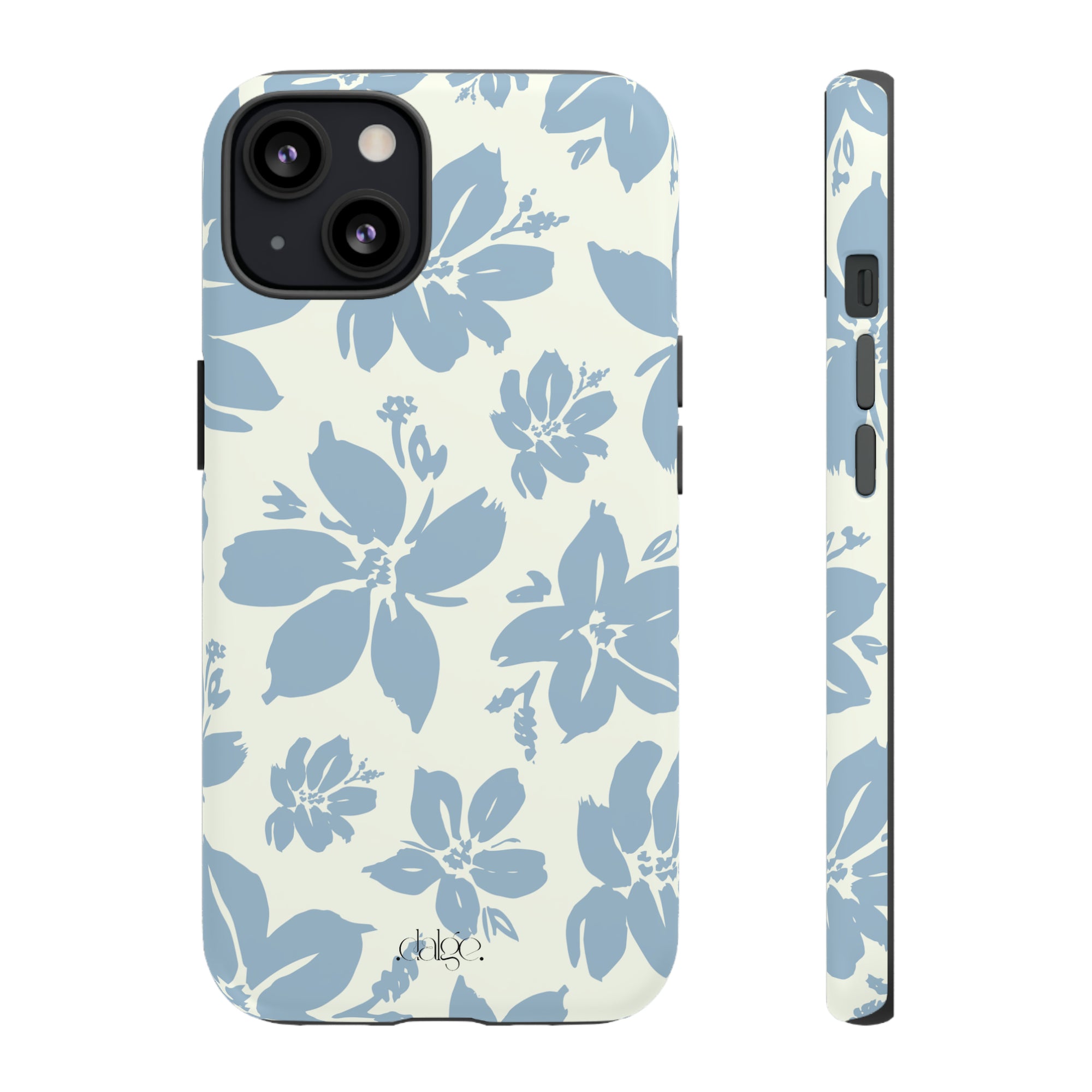 Cream Blue Aesthetic Pastel Floral Pastel phone case Int.