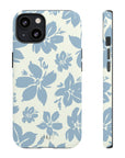 Cream Blue Aesthetic Pastel Floral Pastel phone case Int.