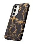 Marble Black and Gold Tough Phone Case