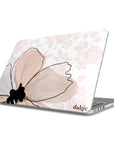 Flower Party MacBook Case featuring pastel Flowers on white background fully protecting your MacBook