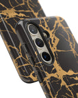 Marble Black and Gold Tough Phone Case