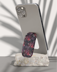 Dark Floral Phone grip  | Stylish Grip & Stand