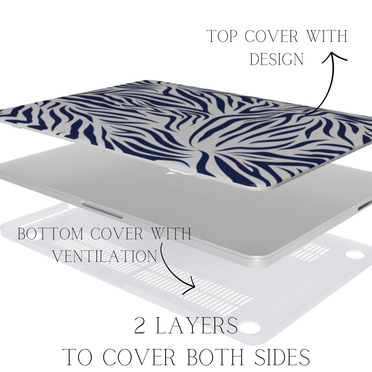 Midnight Blue Animal Print Laptop Case Int.
