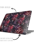 Dark Floral Purple Bow Laptop Case Int.