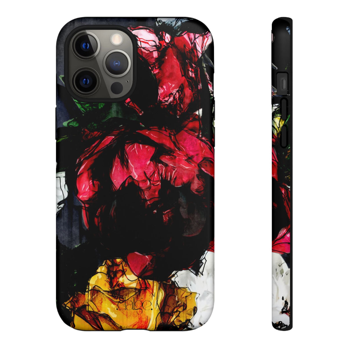 Dark Floral Tough phone Case Analise