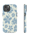 Cream Blue Aesthetic Pastel Floral Pastel phone case Int.