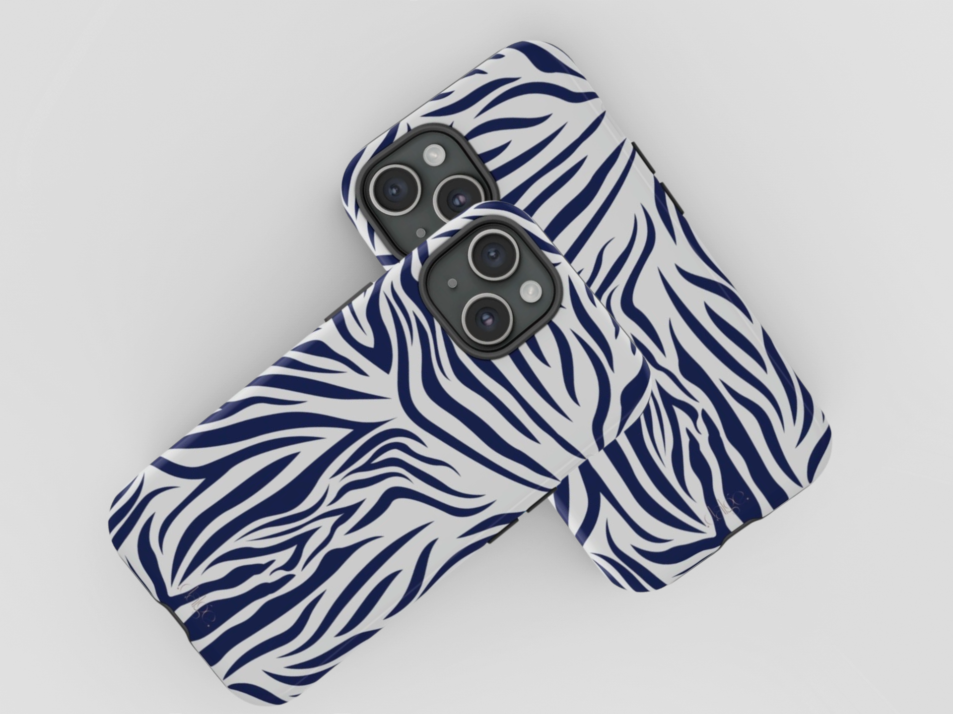 Midnight Blue Animal Print phone case Int.