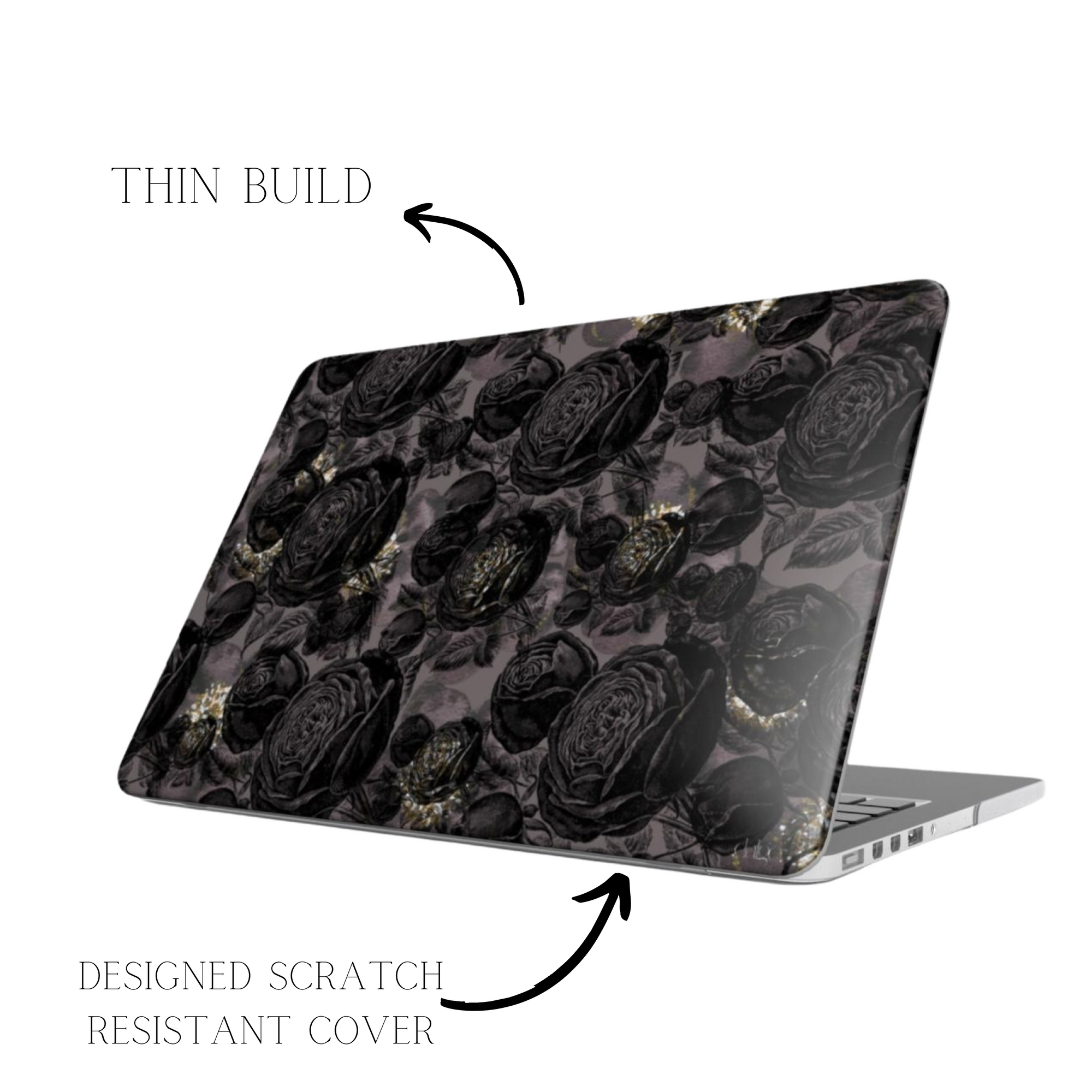 Dark Academia Floral Laptop Case Int.