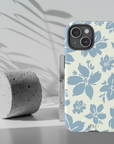 Cream Blue Aesthetic Pastel Floral Pastel phone case Int.