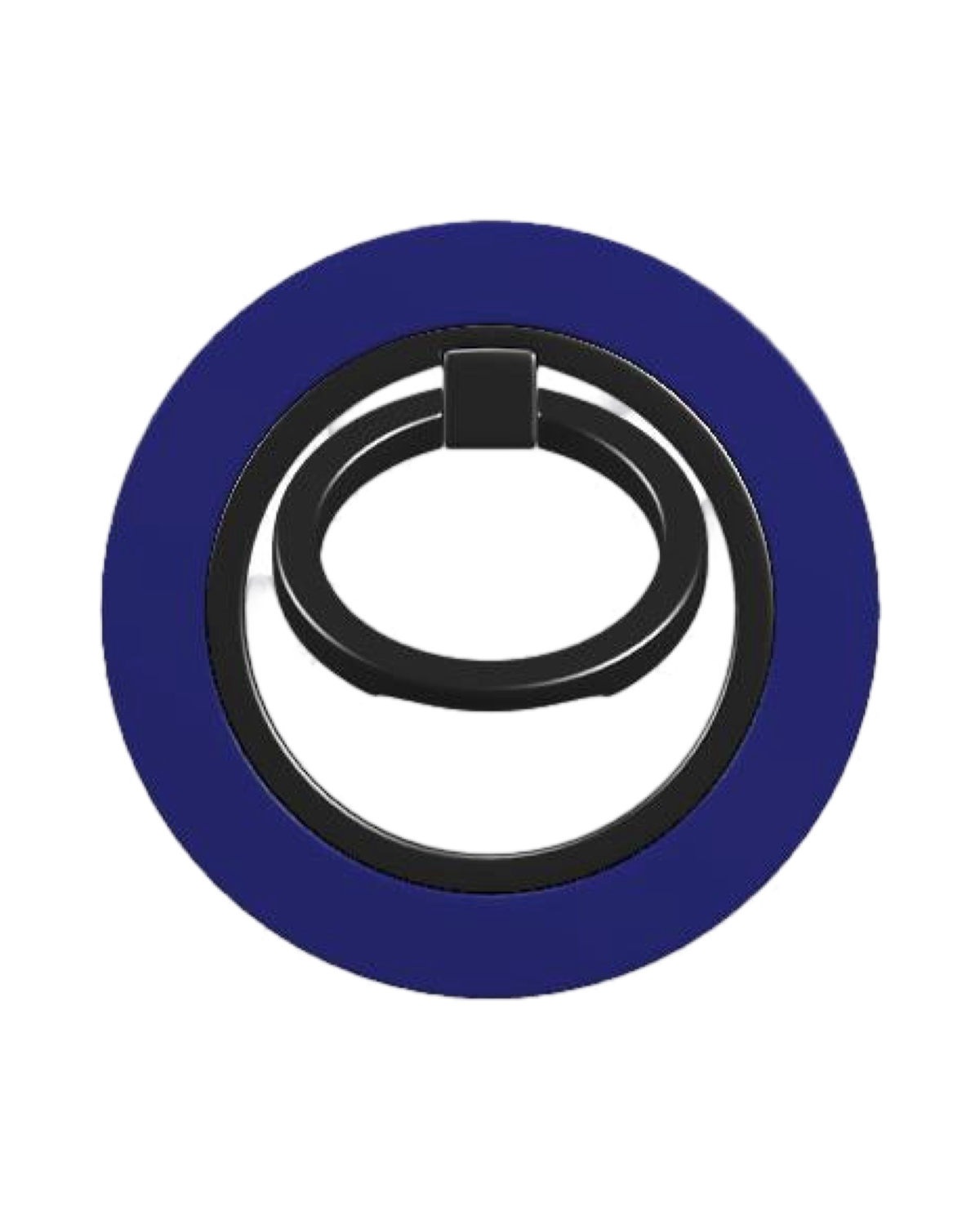 Midnight Blue Phone Ring Holder in glossy solid blue design . Artistically designed magnetic Phone Ring .