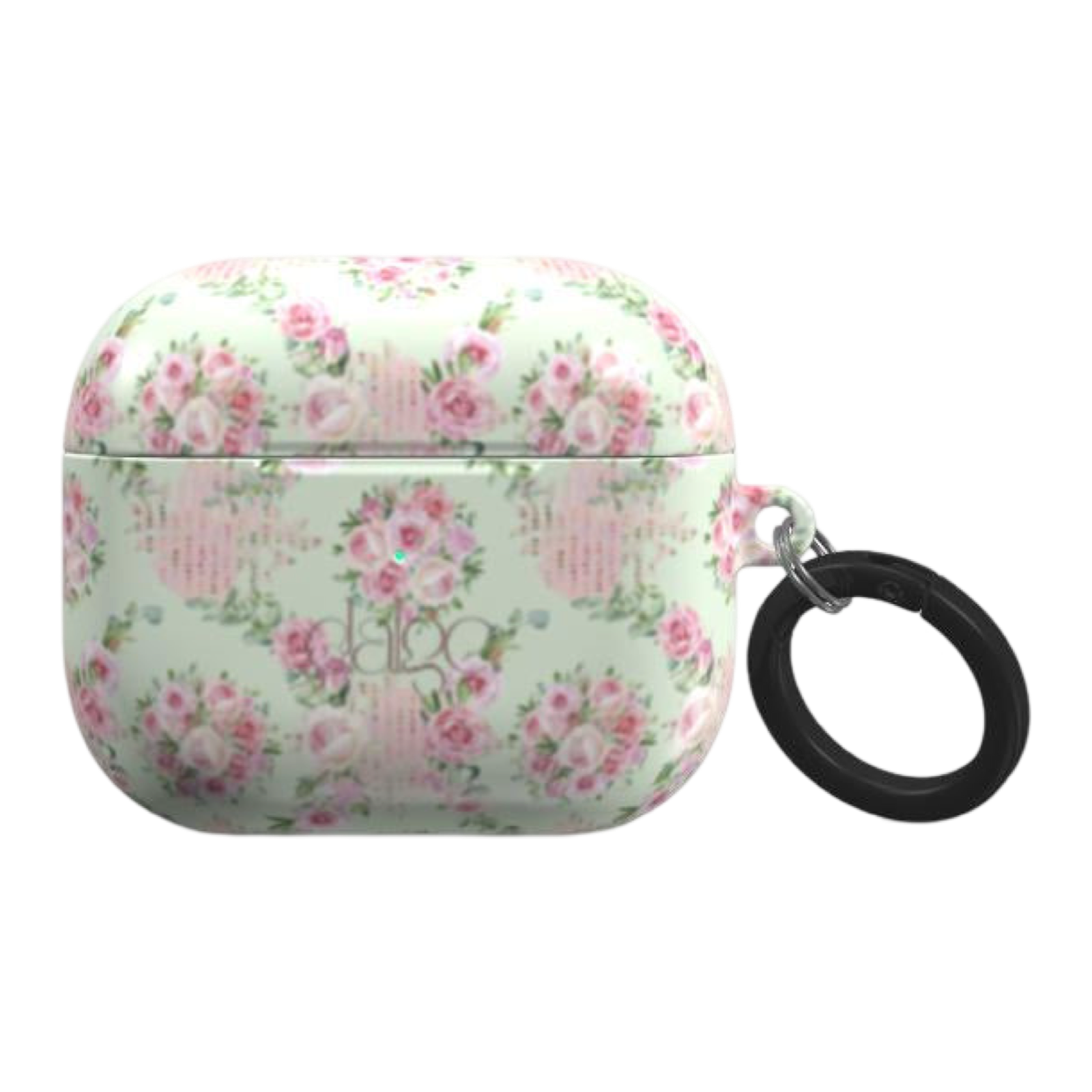 Shabby Chic Moments Earbuds Case featuring shabby floral designs with glossy finish for artistic coverage.