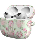 Shabby Chic Moments Earbuds Case featuring shabby floral designs with glossy finish for artistic coverage.