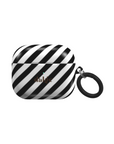 Twilight Earbuds Case glossy AirPods Case with black and white stripes