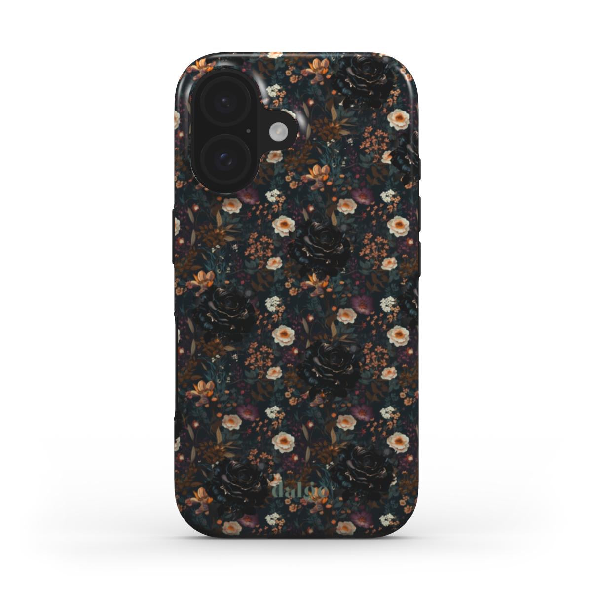 Mysterious Garden Tough Phone Case | Stylish &amp; Durable Phone Protection featuring dark floral designs covering the phone in artistry and style.