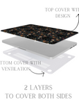 Mysterious Garden Laptop Case featuring matte dark floral design to full cover your MacBook in an artistic stylish way protecting it against falls and scratches .